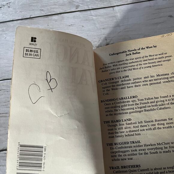 Hanging Valley by Jack Ballas  Mass Market Paperbound Western - Picture 2 of 3